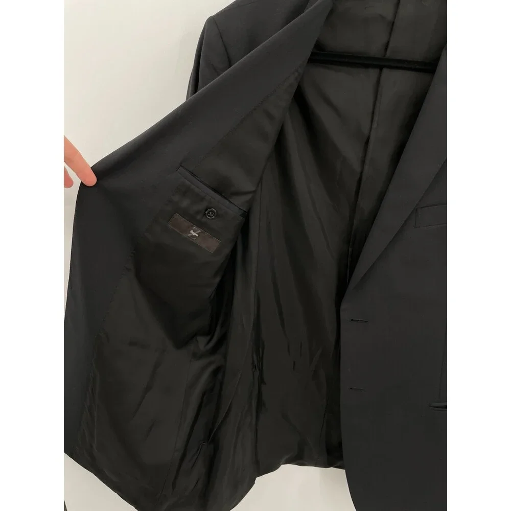 Z ZEGNA Black 2 Button Sport Coat Blazer Size 46L (54L EUR)